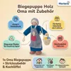 Holz-Biegepuppe Oma Gerda 12cm – Puppenhausfigur mit Produktbild-Vorschau 2