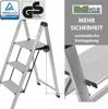 Alu Trittleiter 3-stufig silber klappbar 150 kg Anti-Rutsch Produktbild-Vorschau 6