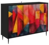 vidaXL Sideboard HEESCH Schwarz Eichen-Optik 102 x 33 x 76 Produktbild-Vorschau 2
