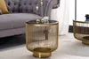 Couchtisch 40cm Glas Gold Design Tisch Modern Wohnzimmer Produktbild-Vorschau 2