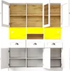 Flieks Armoire de cuisine Hochschrank avec LED, buffet de Voir les images du produit 7