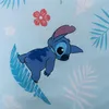 A cartoon character, Stitch, is depicted on a light blue background with tropical leaf and flower patterns. Produktbild-Vorschau
