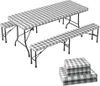 VOUNOT® Tischdecke Tischtuch 3er Set, Elastisch Rechteckig Produktbild-Vorschau 1
