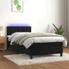 vidaXL Boxspringbett mit Matratze & LED Schwarz 90x190 cm Produktbild-Vorschau 2