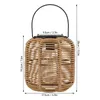 A rattan solar lantern with dimensions indicated by measurement lines and text. Anteprima dell’immagine prodotto