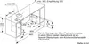 Technical drawing with dimensions for installing a cooker hood. Voir les images du produit
