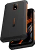 A rugged smartphone is shown from a diagonal angle, with its back facing the viewer and its screen partially visible. Voir les images du produit