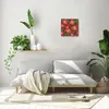Wanduhr Echt-Glas-Küchenuhr Blumen rot und grün Quarz 30x30 Produktbild-Vorschau 2