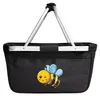 Huuraa Einkaufskorb Biene Comic 20 Liter Black faltbarer Produktbild-Vorschau 1