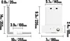 Diagrams showing the dimensions of a Murphy bed wall mount mechanism. Produktbild-Vorschau