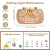 Lampade da soffitto in rattan Ø35 cm, lampada da soffitto a Anteprima dell’immagine prodotto 3