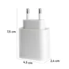 A white USB-C power adapter with dimensions indicated. Anteprima dell’immagine prodotto