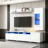 Merax TV-Wohnwand Set 3-teilig mit LED-Beleuchtung, Produktbild-Vorschau 2