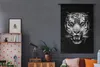 MuchoWow® Wandteppich Wandbehang Tigerkopf vor schwarzem Produktbild-Vorschau 5