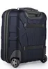 The back and side of a dark blue rolling suitcase. Anteprima dell’immagine prodotto
