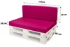 Palettenkissen-Set 120×80 x 120×40 cm Rosa – Sitz- und Produktbild-Vorschau 2