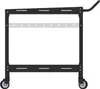 A black metal serving cart with wheels is shown against a white background. Náhled obrázku produktu