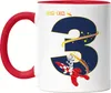 Ich Bin 3 Tasse Rot  3. Geburtstag Weltall Astronaut Fans Produktbild-Vorschau 1