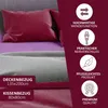 Teddyplüsch Bettwäscheset 135x200 cm Bordeaux Anthrazit Produktbild-Vorschau 3