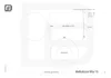 A technical drawing or schematic of a round mirror with dimensions and details about its adhesive pad. Produktbild-Vorschau
