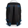 The back view of a black and blue backpack against a white background. Náhled obrázku produktu