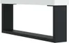 A close-up view of a white sideboard with a black frame. Produktbild-Vorschau