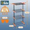 Vilde | Étendoir à Linge Tour XXL - 3 Niveaux - 73 x 170 cm Voir les images du produit 6