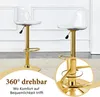Set di 2 sgabelli da bar oro e trasparenti, regolabili in Anteprima dell’immagine prodotto 6