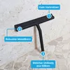 Minimalistischer Duschabzieher 21cm Schwarz aus Silikon – Produktbild-Vorschau 3