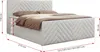 MKS MEBLE Boxspringbett 180x200 mit Bettkasten Matratze H4 Produktbild-Vorschau 5