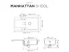SCHOCK Spüle MANHATTAN D-100L in NERO Produktbild-Vorschau 6