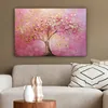 MuchoWow® - Leinwandbilder - Baum - Rosa - Gold - Modern, Produktbild-Vorschau 5