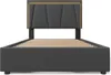 A bed frame with a headboard and wooden slats. Náhled obrázku produktu