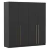 Drehtürenschrank Kleiderschrank Schrank 200 cm Produktbild-Vorschau 5