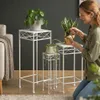 DanDiBo Sgabello per fiori Bianco in metallo quadrato 96314 Anteprima dell’immagine prodotto 3