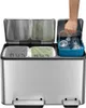EKO - EcoCasa Recycler kosz pedałowy 15+15+15 litrów - Stal Podgląd zdjęcia produktu 5