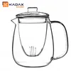 A clear studio shot of a glass teapot with an infuser. Anteprima dell’immagine prodotto