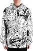 Mikina Ahegao s manga obličeji | Bílá | Velikost: M Náhled obrázku produktu 1