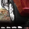 Close-up of a car's rear wheel and mudguard, with small vehicle icons at the bottom. Voir les images du produit