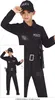 A child wearing a police costume, shown from the waist up, with a smaller inset image showing the full costume. Anteprima dell’immagine prodotto
