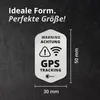 iSecur 4er GPS Tracking Aufkleber Set I 3 x 5 cm I Warning Produktbild-Vorschau 2