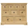 vidaXL Cassettiera  101x45x82 cm in legno di pino massiccio Anteprima dell’immagine prodotto 4