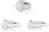 Sofaset Designersofas VALERIE 3-2-1 in Stoff Elisa Velvet Produktbild-Vorschau 2