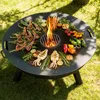 Ikodm Płyta do grillowania 80 cm, solidna płyta o grubości Podgląd zdjęcia produktu 10