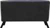 The back of a dark gray sofa or bench with black legs. Náhled obrázku produktu