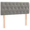 vidaXL Boxspringbett mit Matratze Hellgrau 90x200 cm Samt Produktbild-Vorschau 5