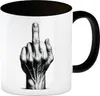 Mittelfinger Kaffeebecher in schwarz Produktbild-Vorschau 1