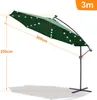 Sonnenschirm mit LED Beleuchtung Ampelschirm 300 cm Garten Produktbild-Vorschau 2