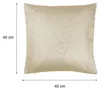 Kissenbezug 40x40 cm creme sand Damast Circle Deko Produktbild-Vorschau 2