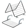 Two drying racks are shown against a white background. The top rack is in an open, A-frame position, while the bottom rack is shown flat. Produktbild-Vorschau